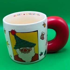 Large Handle Ceramic Christmas Tree Santa Claus Mug